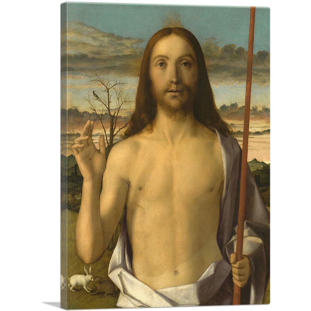 ARTCANVAS Christ Blessing 1500 Canvas Art Print by Giovanni Bellini ...