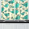 thumbnail image 2 of Mkhert Green Fishes Blackout Window Curtain Kitchen Curtain 26X39 Inch, 2 Panels, 2 of 3