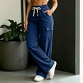 thumbnail image 6 of MLCDZ Cargo Pants Y2K Baggy Streetwear for Women Elastic Waist Ankle Casual Jogger Pants Outdoor Sports Workout Golf Trousers with Multiple Pockets, 6 of 9