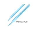 thumbnail image 3 of INSPIRE CHIC Two Color Checkered Flat Shoelaces Plaid Shoe Laces for Sneaker 1 Pair Blue and White 120cm/47.2", 3 of 4