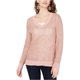 thumbnail image 2 of INC Womens Pointelle Pullover Sweater, Rosa, X-Large, 2 of 2