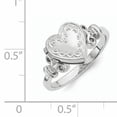 thumbnail image 4 of 925 Sterling Silver Rhodium-plated 10mm Locket Ring, 4 of 4