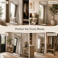 thumbnail image 6 of BEAUTYPEAK 64"x21" Full Length Mirror Rectangle Body Dressing Floor Standing Mirrors, Black, 6 of 11