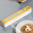 thumbnail image 3 of Plastic Cling Film Cutter Dispenser with Tear-Free Blade for Kitchen Food Wrap Storage, Household Aluminum Foil and Wax Paper Organizer, Easy One-Hand Operation for Leftovers and Meal Prep, 3 of 6