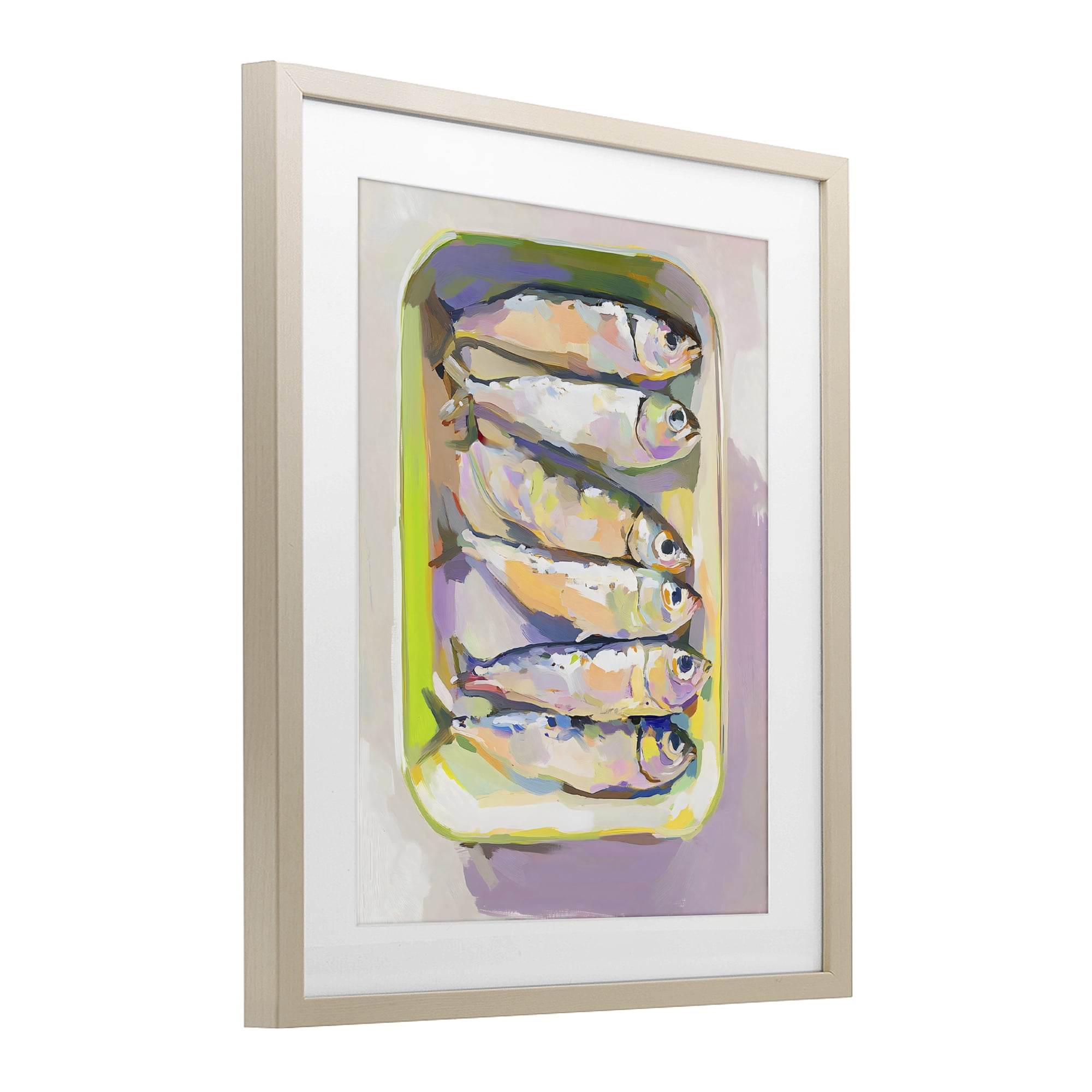 Stupell Industries Vibrant Hued Sardines Birch Framed Print Under Glass, design by The Prints Vibe