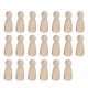 thumbnail image 2 of Miniature People Figures 20Pcs Small Wooden Sculpture Doll Light Yellow Girl Shape DIY Painting Supplies For Kids Home Decor Projects, 2 of 5