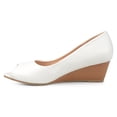 thumbnail image 3 of Brinley Co. Women's Faux Leather Comfort-sole Peep-toe Wedges, 3 of 6