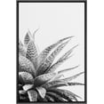 thumbnail image 3 of PixonSign Framed Canvas Print Wall Art Zebra Succulent Close-Up Floral Wilderness Illustrations Modern Art Rustic Relax/Calm Black and White for Living Room, Bedroom, Office - 24"x36" Black, 3 of 5