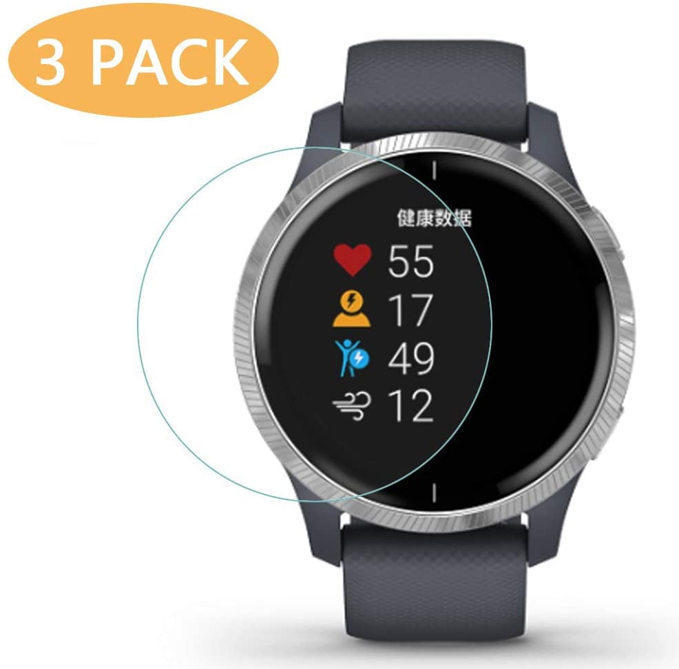 Compatible with Garmin Venu/Garmin Active Screen Protector, 3 Pack TPU Soft Premium Anti-Scratch