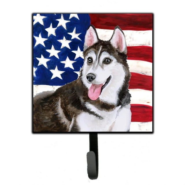 "Treasures Siberian Husky #2 gancho de pared patriótico, pequeño, multicolor" Caroline's Treasures BB9712SH4
