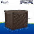 thumbnail image 6 of Suncast 22 Gal Outdoor Patio Small Deck Box w/ Storage Seat, Java (4 Pack), 6 of 8