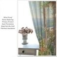thumbnail image 5 of Morning Window Flower Landscape Blackout Curtain, Mountain Window Frame Art Vine Beautiful Scenery, Green Plant Chrysanthemum Sun Curtain, Teen Room Living Room Curtain 2 Pieces 84x84in, 5 of 5