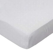 SheetWorld Fitted 100% Cotton Jersey Play Yard Sheet Fits BabyBjorn Travel Crib Light 24 x 42, White Swiss Dot
