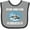 Heather and Black, variant on Inktastic Future Snow Plow Truck Driver Boys or Girls Baby Bib