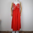 thumbnail image 4 of Vestido de mujer con bordado de pez rojo, cintura alta, plisado, falda larga de algodón y lino, novedad de 2024, falda con tirantes para chica sexy, 4 of 4