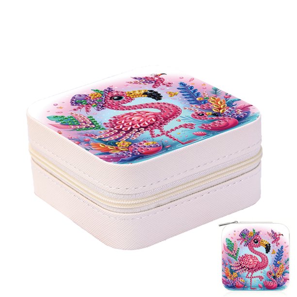 Caja Almacenamiento Pintura Diamantes Forma Especial: Grúa Coronada para Mujeres Rojo