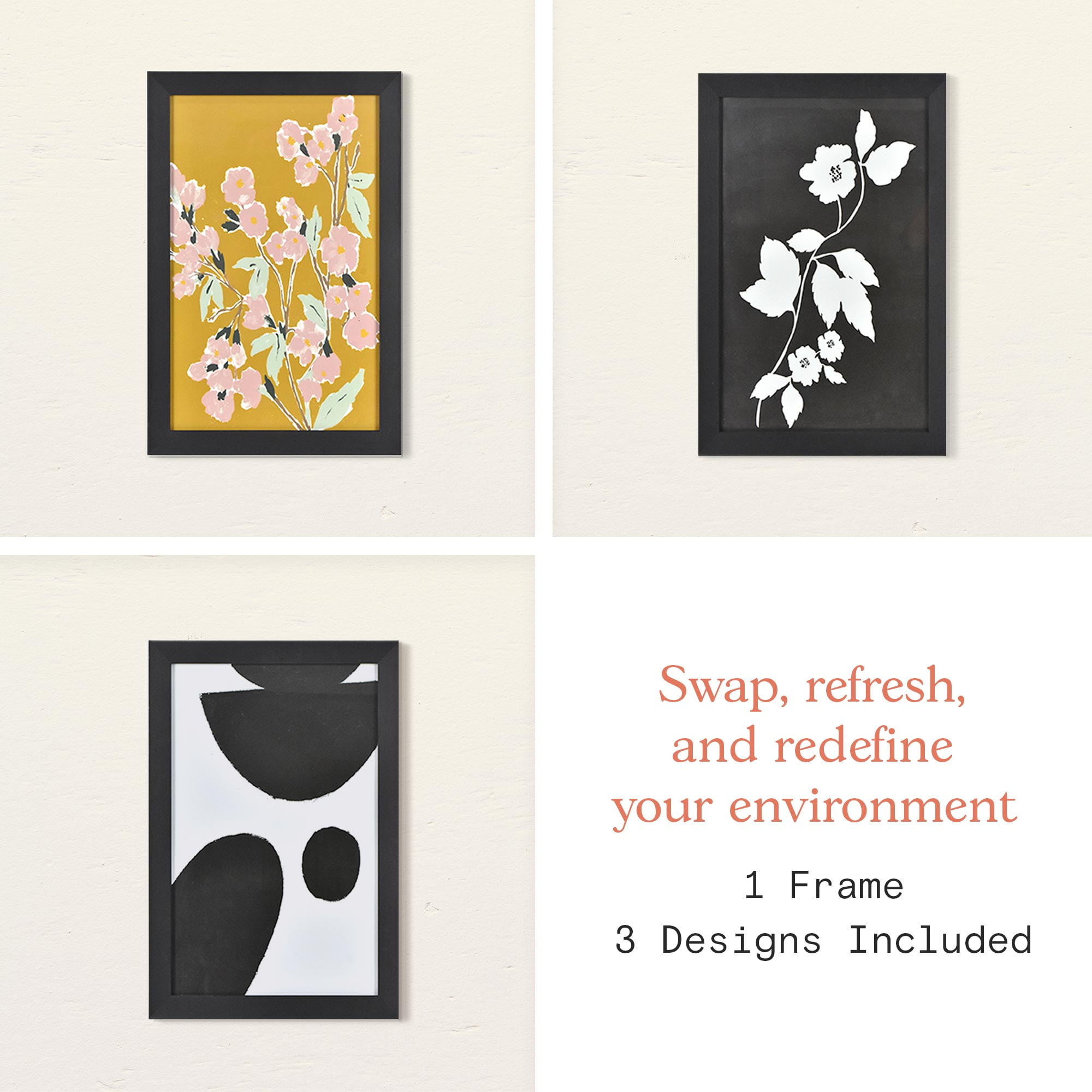 Beautiful 3 Piece Art Set 12X18 by Drew Barrymore