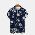 thumbnail image 4 of Mens Hawaiian Shirts Short Sleeve Button Down Shirt Men's Party Shirts Summer Beach Vacation Holiday Tropical Shirts, 4 of 5