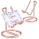 thumbnail image 1 of piezas de soporte para tarjetas de visita de metal para escritorio, soporte para teléfono celular, oro rosa, 1 of 5
