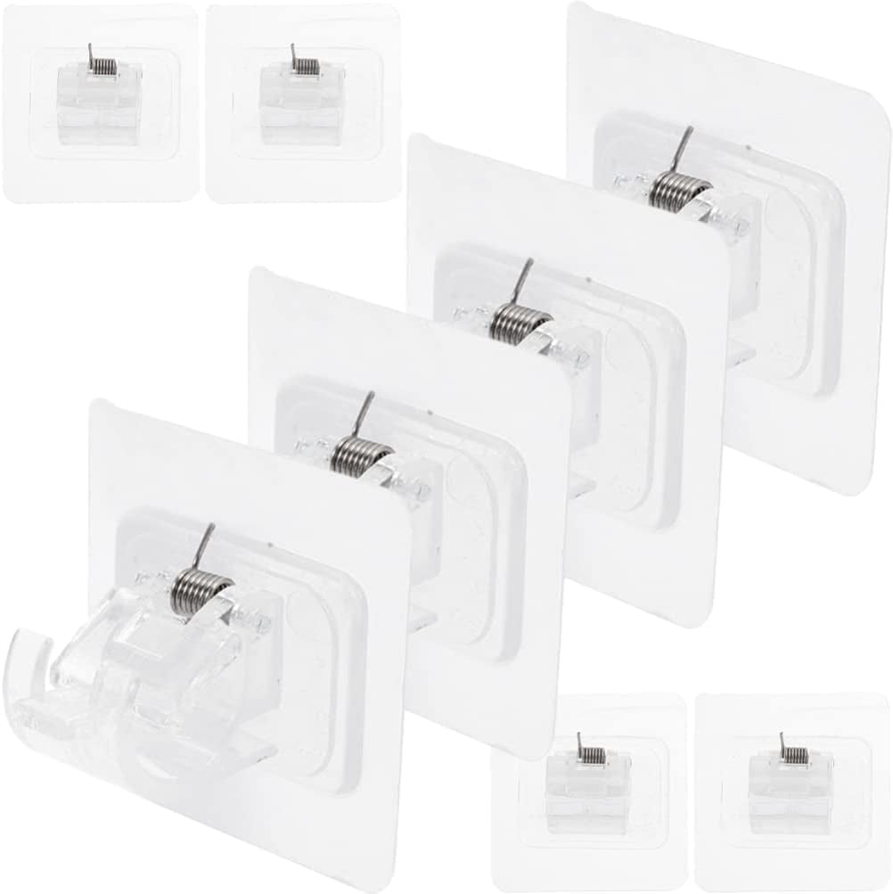 Temporary Wall 8pcs No Drill Curtain Rod Brackets No Drilling Curtain