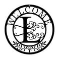 thumbnail image 4 of Personalized Metal Welcome Wall Art With Monogram L Name Sign, Elegant Indoor Outdoor Decor For Door Living Room Kitchen Dining Room, Durable Iron Art Plaque For Home Garden, 4 of 4