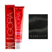 Schwarzkopf Professional Igora Royal Permanent Hair Color Creme Dye (2.1 oz) (1-0 Black)