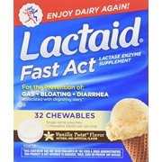 3 Pack Lactaid Fast Act Lactase Enzyme Supplement Vanilla 32 Caplets Each