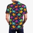 thumbnail image 4 of Balery Colorful Dinosaur Printed Men’s Short Sleeve Polo Shirt, Midweight Men's Shirt,Golf Polo shirts -, 4 of 9