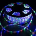 thumbnail image 6 of Ainfox 110V 100 Ft. 2 Wire Led Rope Lights Strip Christmas Lights Waterproof Indoor Outdoor Use for Backyard Party Christmas Thanksgiving Decoration(Colorful), 6 of 7