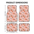 thumbnail image 2 of Cauagu Painting Peach Pattern Car Floor Mat Set of 4,Car Carpet Mats Car Mats with Anti-Slip Backing & Driver Heel Pad Universal Fit for Cars/Trucks/SUV/Vans, 2 of 6