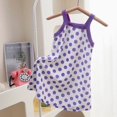thumbnail image 1 of Vestido de verano para niñas con tirantes y estampado floral de seda helada, 1 of 6