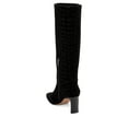 thumbnail image 4 of Vince Camuto Hersha Black Squared Toe Knee High Dress Mid Heel Dress Boot (Black, 6), 4 of 6
