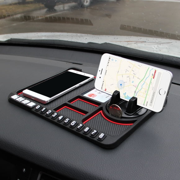 Non Slip Phone Pad Auto Phone Holder Mat Dashboard Anti Slip Mat  Phone Holder Mat Universal Car Nonslip Pad Multifunction Parking Number Card Auto Phone Holder Mat For Dashboard