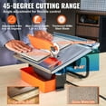 thumbnail image 2 of SKYSHALO Wet Tile Saw, 7-Inch 65Mn Steel Blade, 3500 RPM Induction Motor, 0-45 Degree Bevel Angle for Cutting Tile and Stone, Stainless Steel Deck, Suitable for DIY, 2 of 9