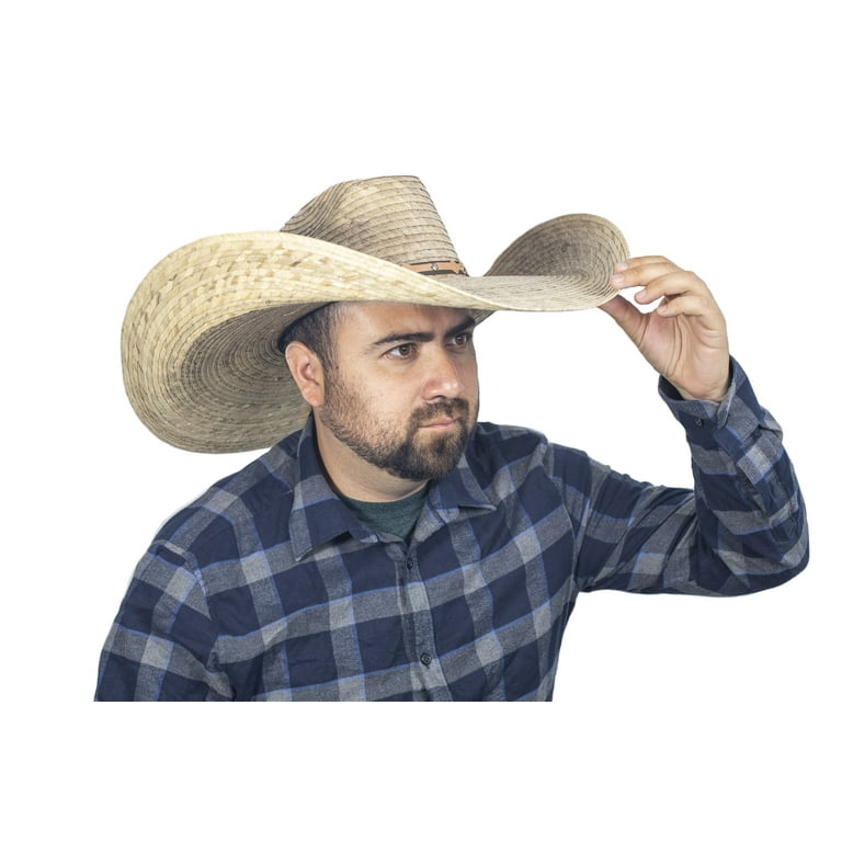 Oversized Cowboy Wide Brim Straw Hat Natural Walmart