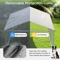 thumbnail image 6 of YOKWOK 10x10ft Outdoor Dog Kennel Outside with Metal Large Dog Gate, Outdoor Dog Pens with Roof, Heavy Duty Dog Kennel for Backyard Farm Use, 6 of 7