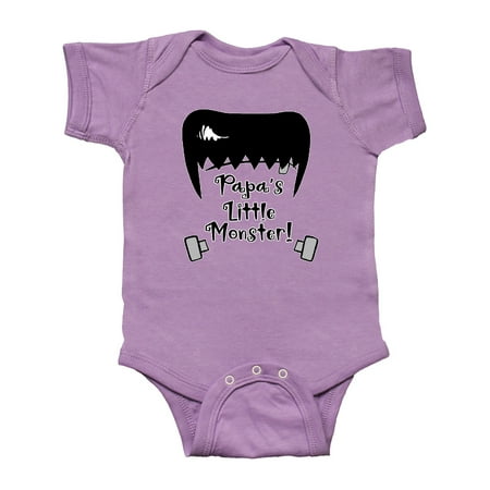 

Inktastic Halloween Papa s Little Monster Frankenstein Gift Baby Boy or Baby Girl Bodysuit