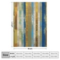 thumbnail image 4 of Fenyluxe Striped Pattern Blue Yellow Brown Flannel Throw Blanket Bedding Cozy Lightweight for Couch Sofa Bed Adults All Seasons Long-Lasting 40x50in, 4 of 6