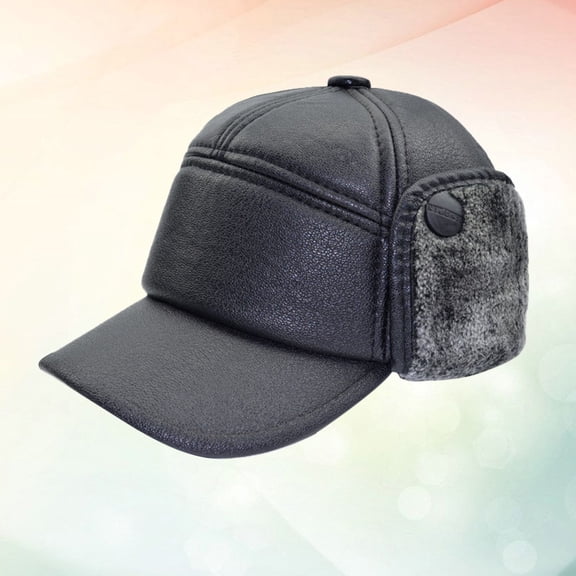 TAILTOSS 1Set Mens Beret Caps Outdoor Black Beret Men Warmth Ear Muffs