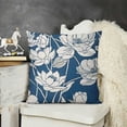 thumbnail image 2 of YINGXI Pillow Cover,Flower Blue Chinese Blossom Cushion Throw Pillow Covers Outdoor Sofa Couch Pillowcase 24x24in, 2 of 5