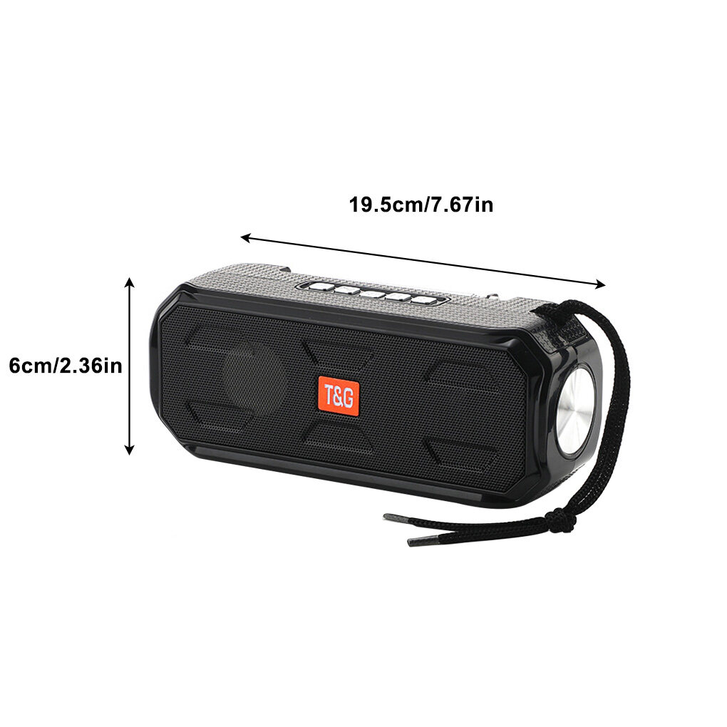 TureClos Speaker Bluetooth V5.0 Outdoor Camping Soundbar Portable Wireless Flashlight Loudspeaker, Black - image 5 of 10
