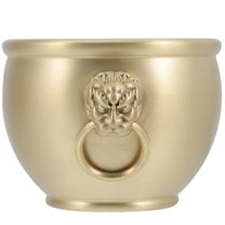 EXHUMKY 1Pack Brass Money Bowl Prosperity Bowl for Spring Festival 7.5X7.5CM