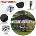 thumbnail image 5 of ABCCANOPY 8 ft x 8 ft Easy Pop up Outdoor Portable Instant One Push Function Canopy Tent with Air Vent, Black, 5 of 8