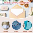 thumbnail image 7 of Uxcell Flower Self-Adhesive Rhinestone Stickers, Face Gems Jewel Stickers, Green 5 Sheet/180 Pcs, 7 of 7
