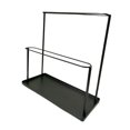 thumbnail image 2 of Organizador de diademas de metal resistente para decoración del hogar, soporte de almacenamiento de 2 niveles para pinzas para el cabello Negro, 2 of 9