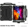 thumbnail image 5 of SOATUTO For iPad Air 6th , iPad Air 5th Gen Case 2022/ iPad Air 4th Generation Case 2020 10.9" iPad Pro 11 inch Armor Case 3rd 2021 2nd 2020 1st 2018 Built in Pencil Holder - Black+Black, 5 of 6