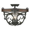 thumbnail image 1 of Golden Lighting Madera BI 3 Light Semi-Flush in Black Iron, 1 of 4