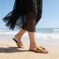 thumbnail image 6 of BERANMEY Women's Bow Slide Sandals Square Toe Flat Fashion Sandals for Wide Width Comfortable Slip-On Casual Beach Shoes for Summer, 6 of 8