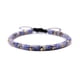 thumbnail image 4 of Nvzi Pulseras de cuentas para hombres: pulsera de cuentas ajustable de 4 mm con cuentas de cristal curativo, color azul y blanco, 4 of 4