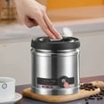 thumbnail image 4 of Vacuum Sealed Coffee Container 304 Stainless Steel Press Type Airtight Food Storage Container for Coffee Beans Tea Nuts Press Type, 4 of 8
